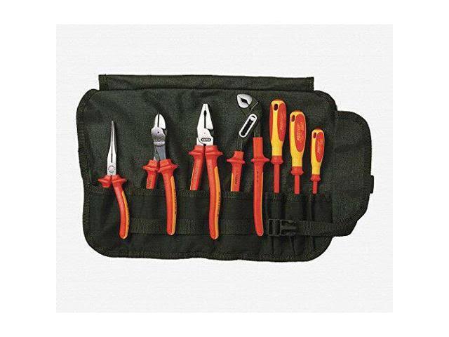 Knipex 98 98 27 US 7 Pc Pliers/Screwdriver Tool Set-1,000V, Nylon Pouch