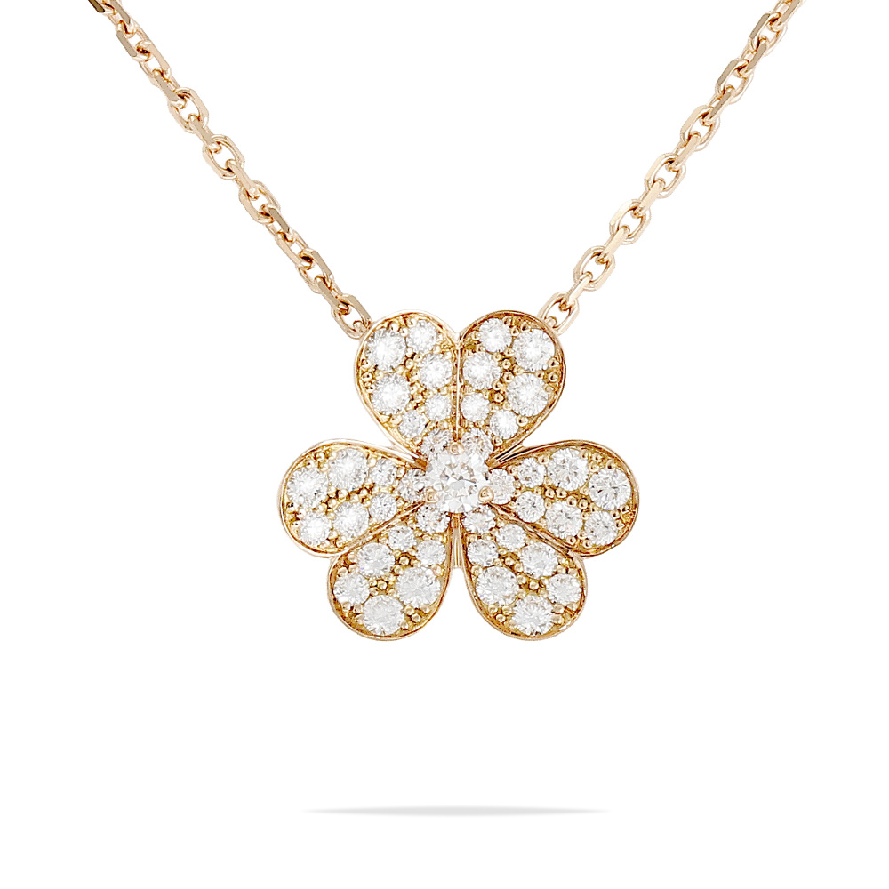 Van Cleef & Arpels Frivole Necklace 18K Rose Gold Diamond VCARP7RL00