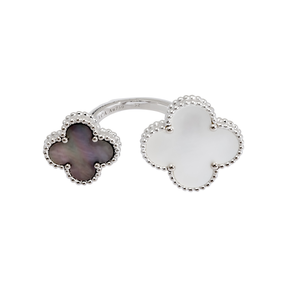 Van Cleef & Arpels Magic Alhambra Ring 18K White Gold Mother of Pearl VCARN05600