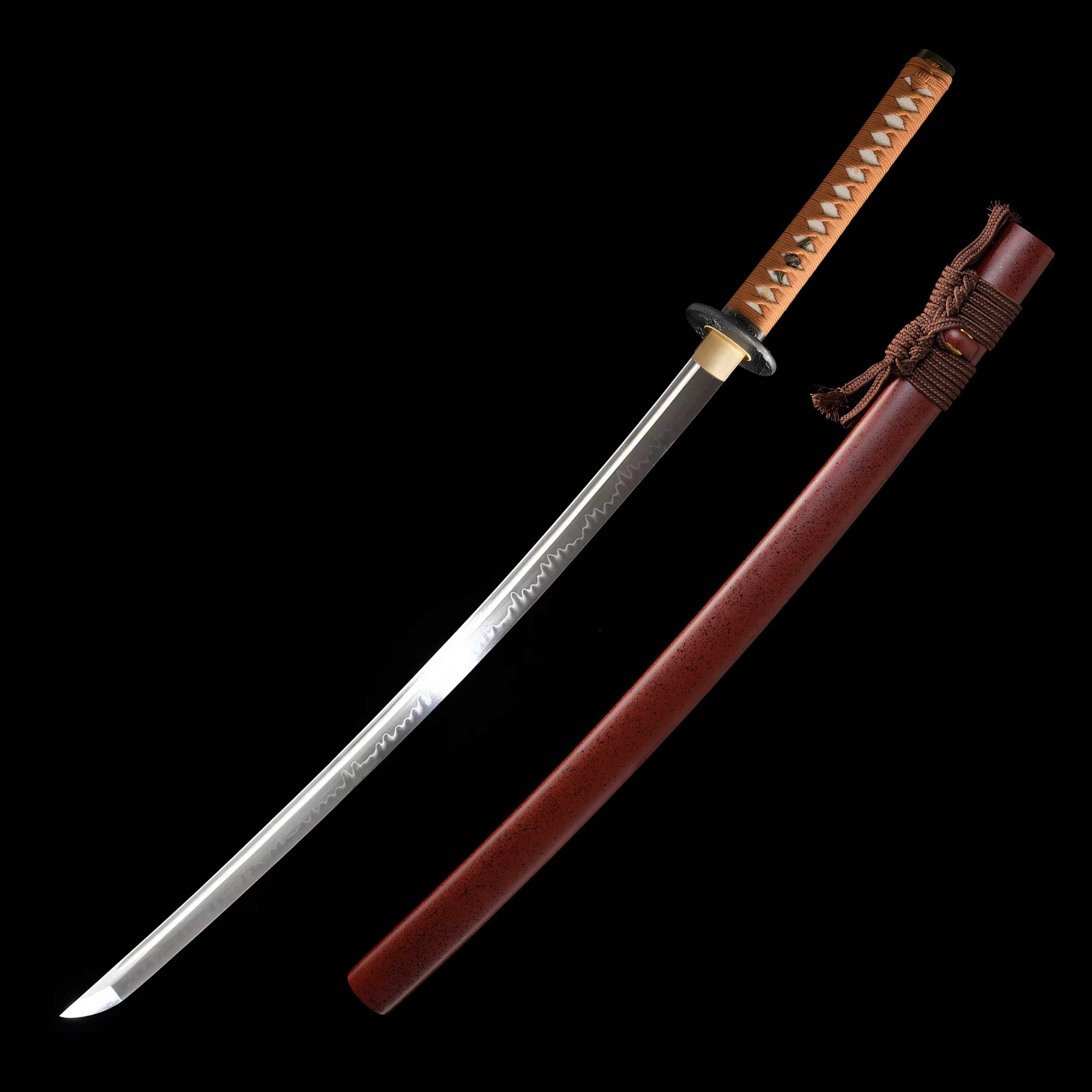 HY146｜Chabane Taka｜Katana｜T10 Steel｜Clay-tempered｜Real Hamon｜Brown｜Battle-Ready｜Full-tang｜Spartan Blades Club｜CHEN'S SWORDS 1892 - Spartan Blades Club - 陳氏劍莊1892