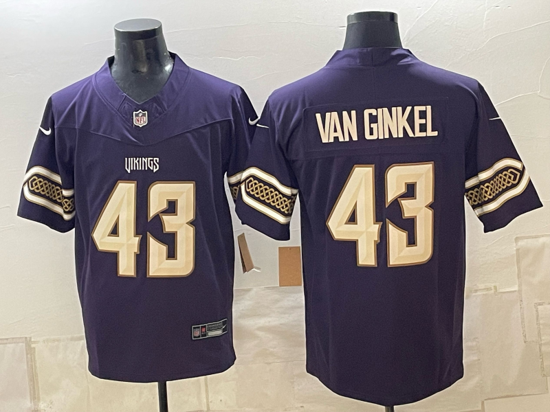 Men's Minnesota Vikings Andrew Van Ginkel #43 Purple 2026 Rivalries Collection Game Jersey