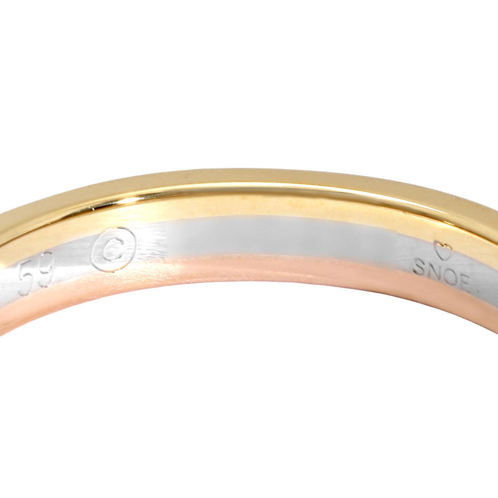 Cartier Vend Me Louis Ring Tri-Gold B4052200