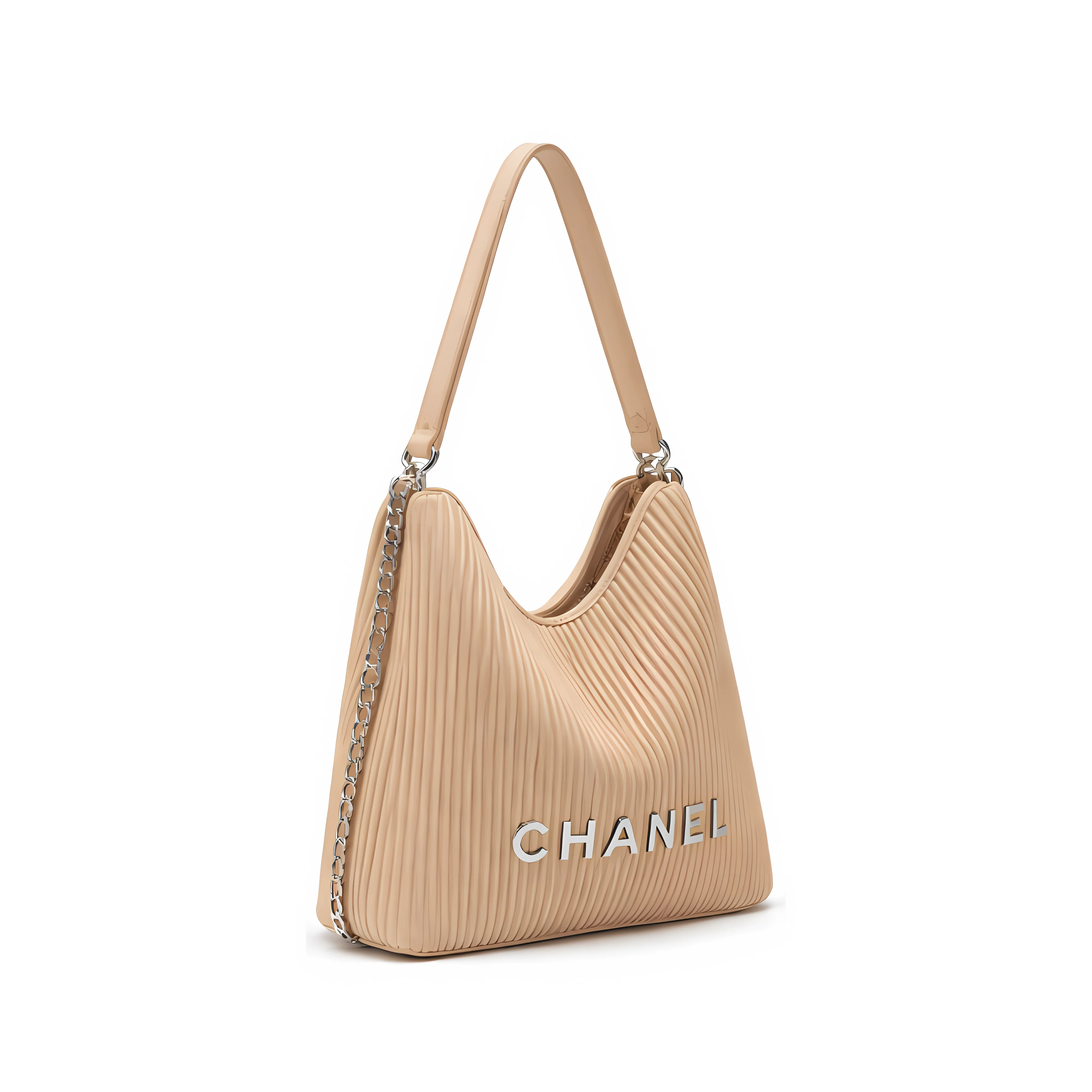 Chanel Bag | Maxi Hobo Peach Lambskin