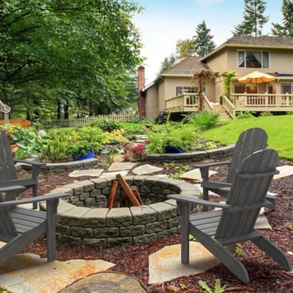 POLYTEAK Traditional Element Adirondack Chair,All Weather Poly Lumber
