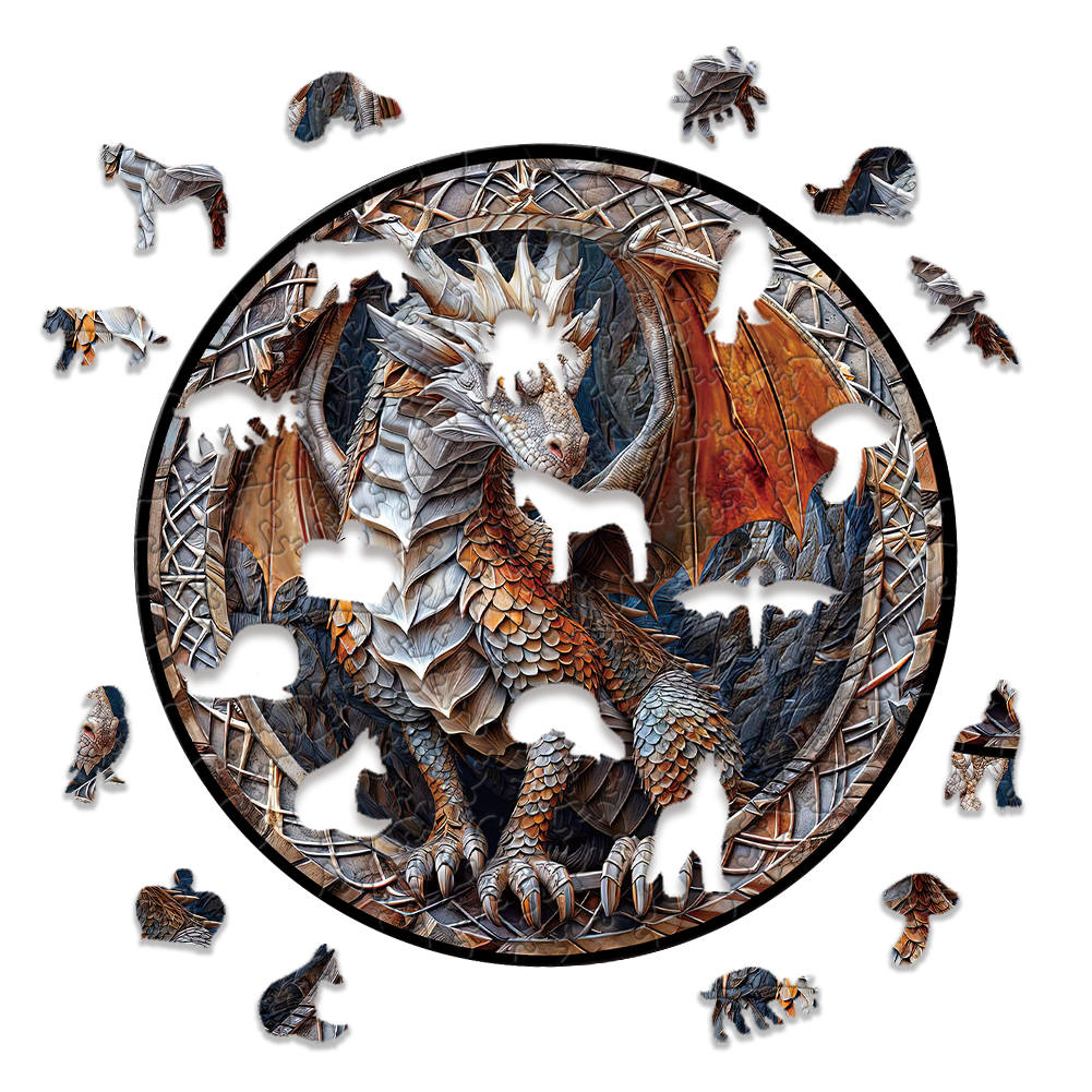 Animal Wooden Puzzle-Lovely dragon