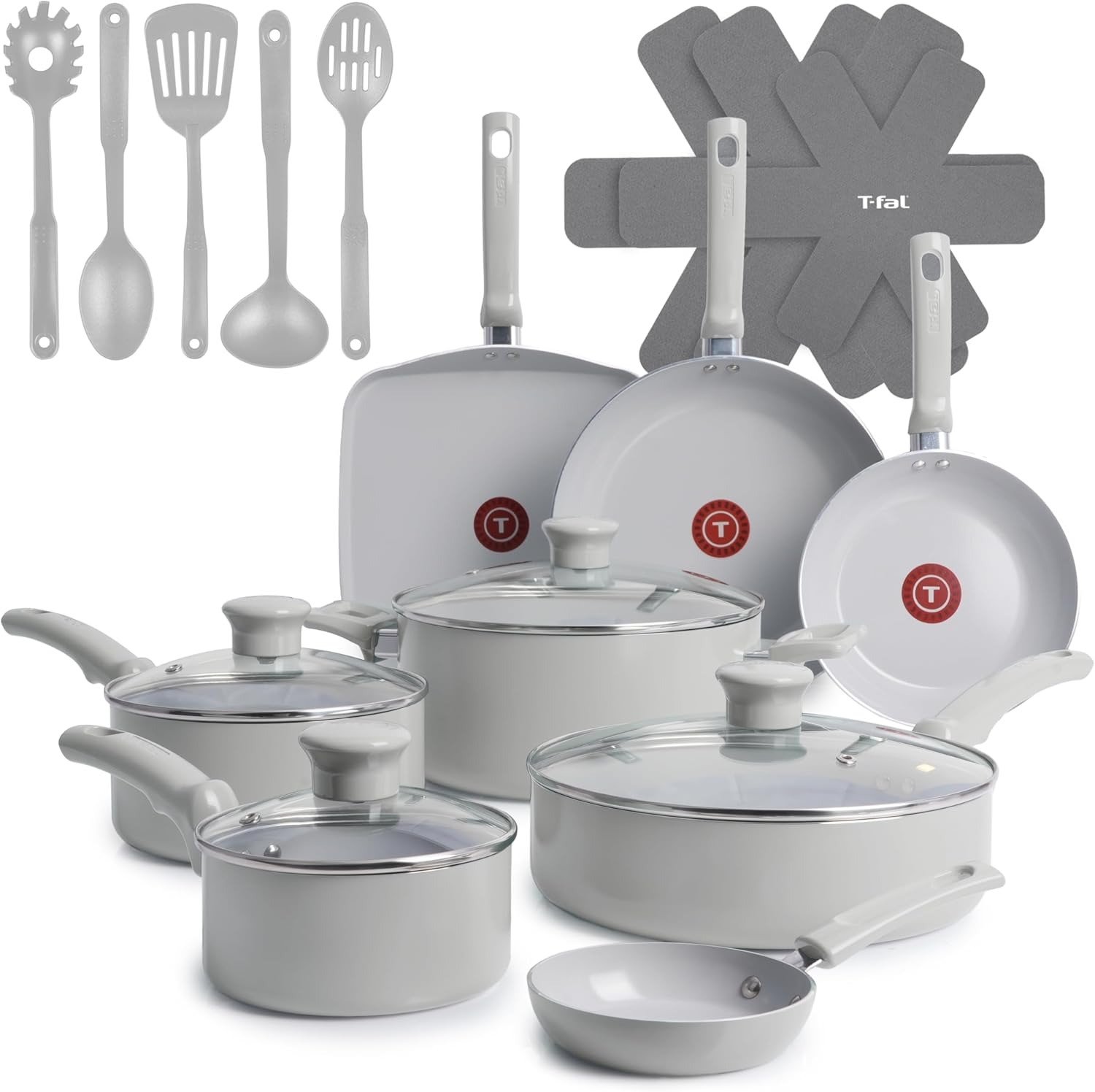 20-Piece Nonstick Cookware Set Durable Kitchen Stockpot Fry Pan Set