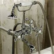 Barclay 4602-PL-PB Tub Wall-Mounted Faucet with Hand Shower - Polished Brass