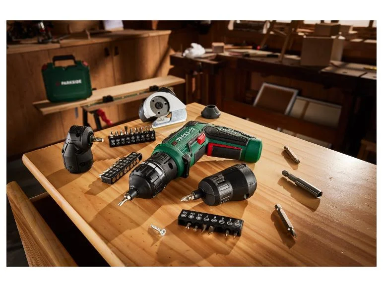 Visseuse sans fil avec embouts interchangeables PAS D7, 4 V