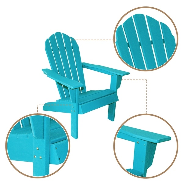ResinTeak All Weather Essential Adirondack Chair,HDPE Poly Lumber