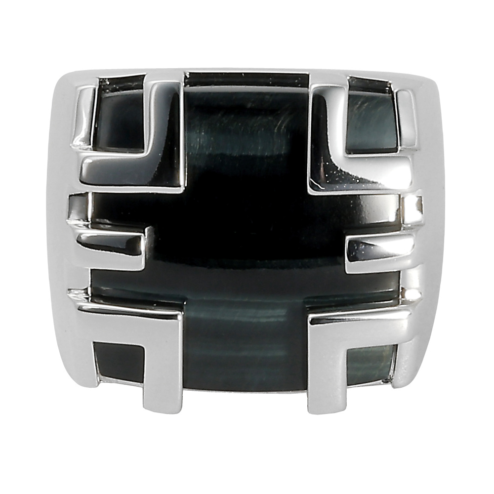 Cartier Kiss of the Dragon Tiger Eye 18k White Gold Ring