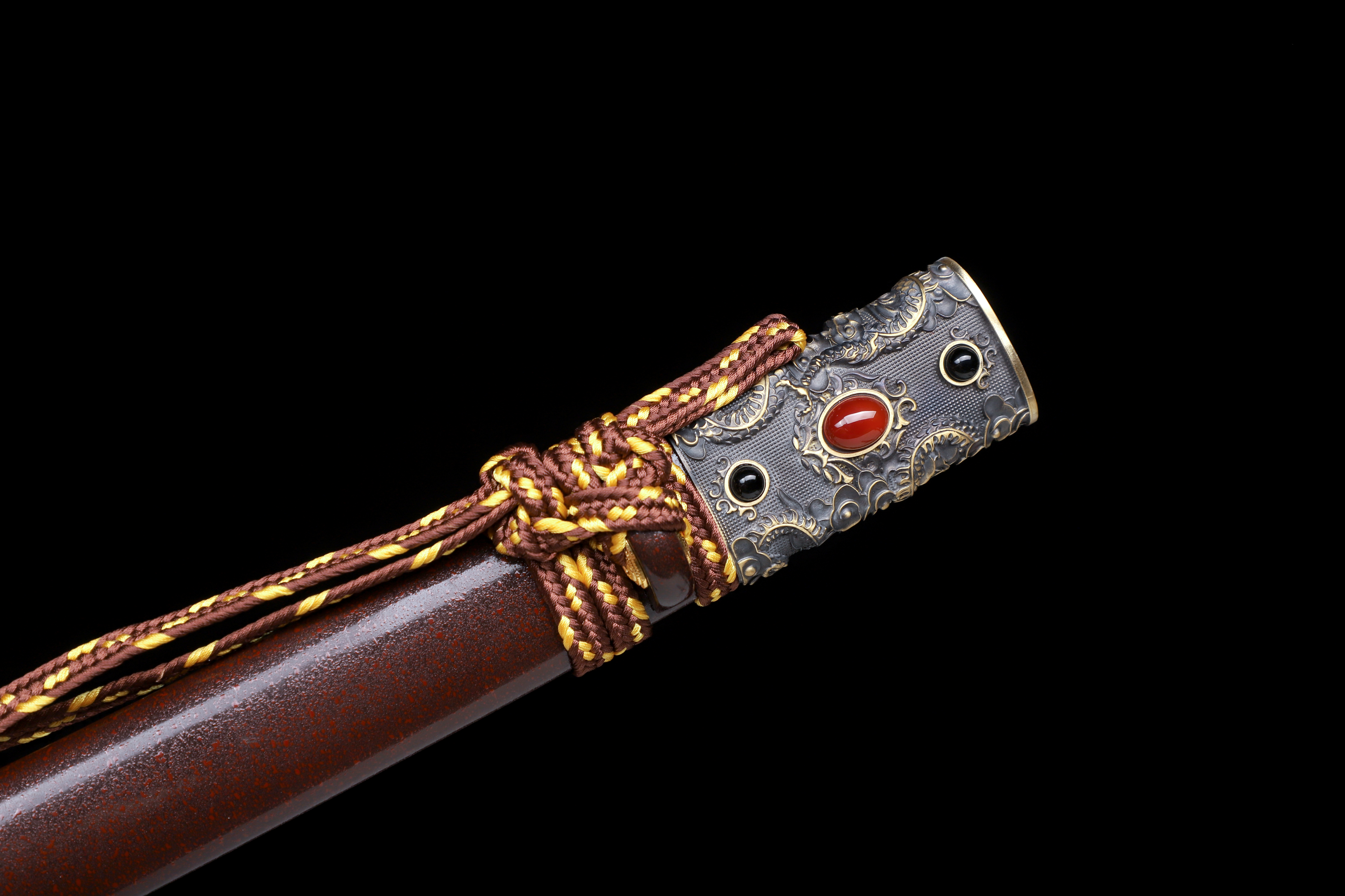 Handmade Katana 9260 Spring Steel Purple Blade Dragon Tsuba Full Tang