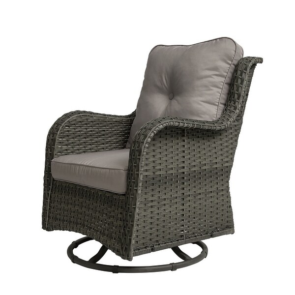 Patio Rattan Chairs Swivel Rocker