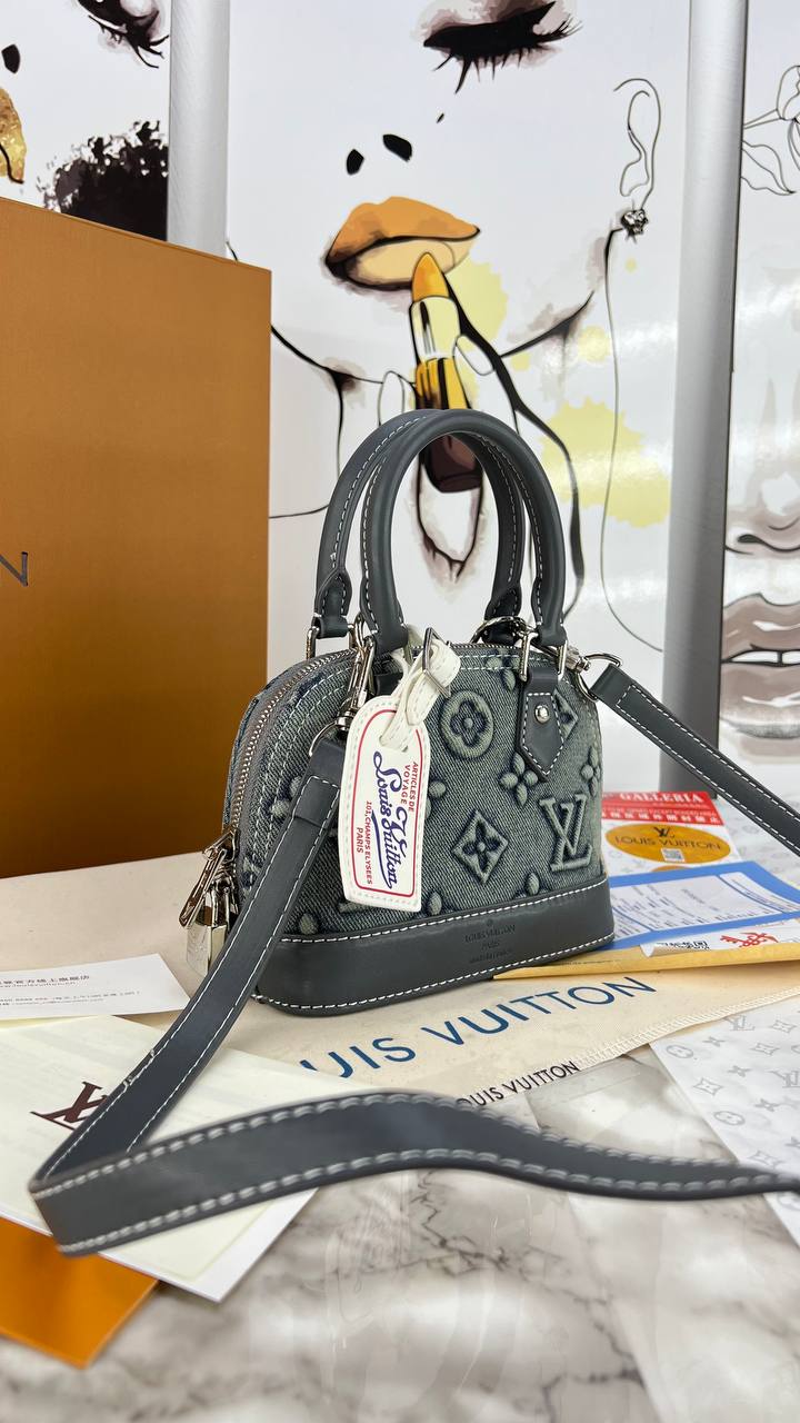 Louis Vuitton Mini Alma Denim Monogram Bag