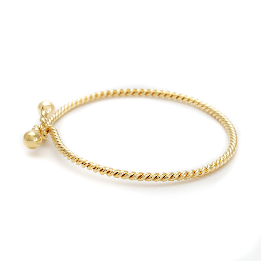 Tiffany & Co. Double Hook Twist Bracelet 18K Yellow Gold