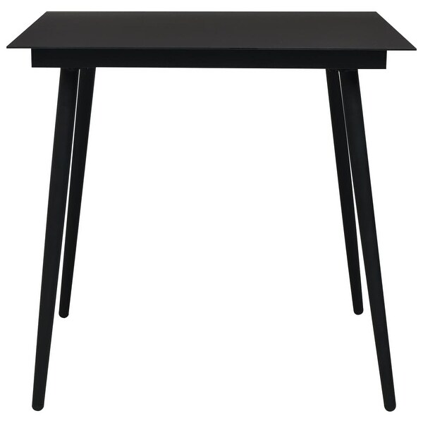 vidaXL Patio Dining Table Black 31.5