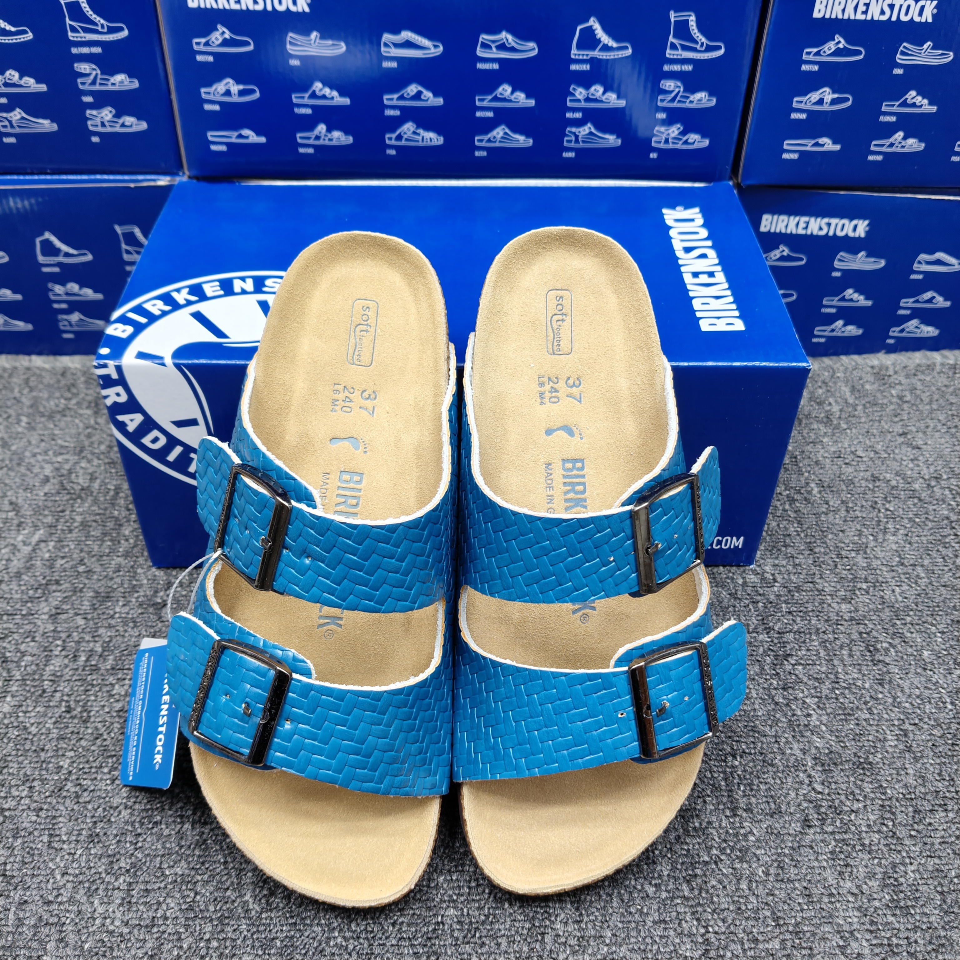 Birkenstock Arizona Leather Embossed Casual Sandals