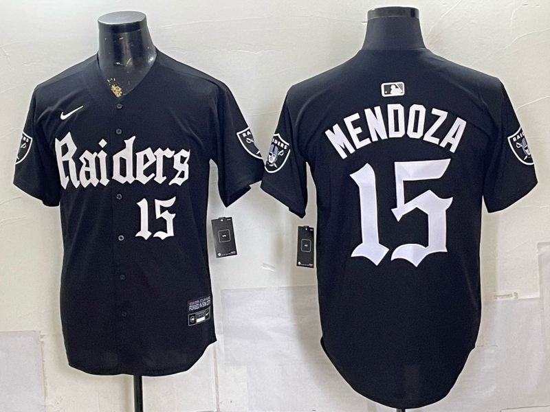 Men's Las Vegas Raiders Fernando Mendoza #15 Black Player Game Jersey