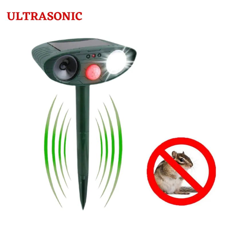 Solar Powered Ultrasonic Chipmunk Repellent- Get Rid of Chipmunks in 48 Hours