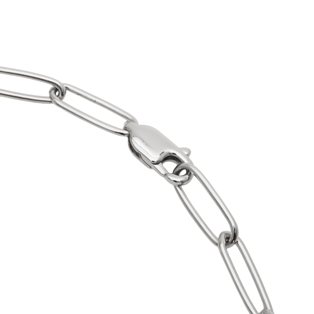 Tiffany & Co. Lock Necklace 18K White Gold Diamond 72342178