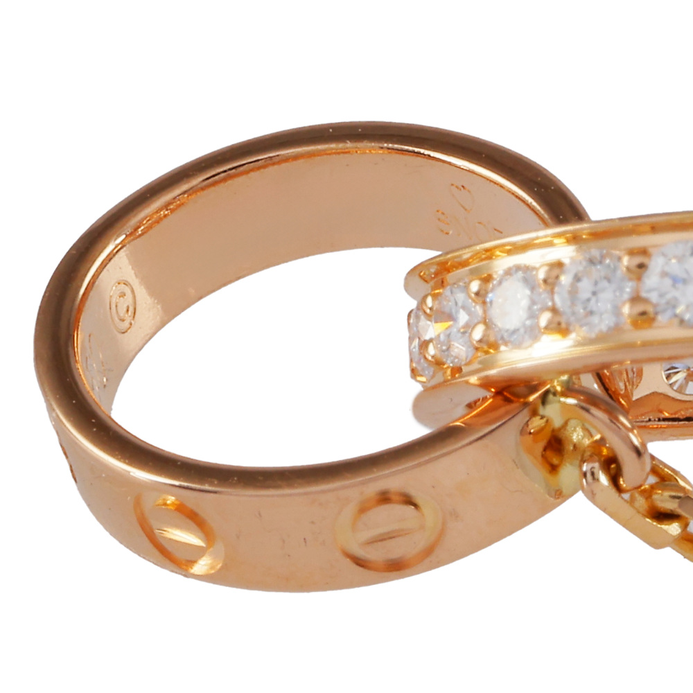 Cartier Love Necklace Diamond Snoe 18K Rose Gold B7013900