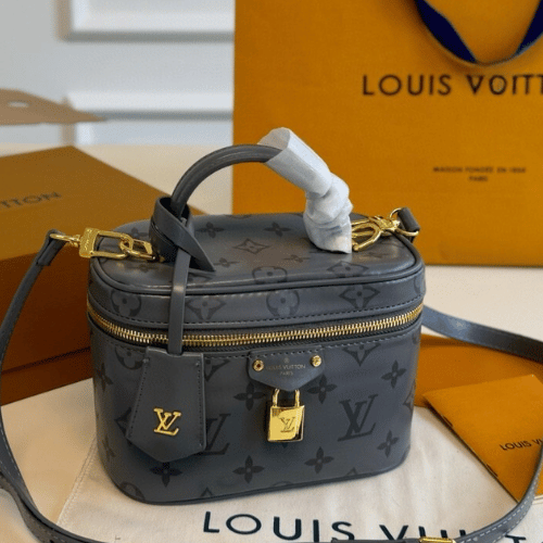 Louis Vuitton Vanity Pm Monogram Empreinte Gray 7.1 Inches