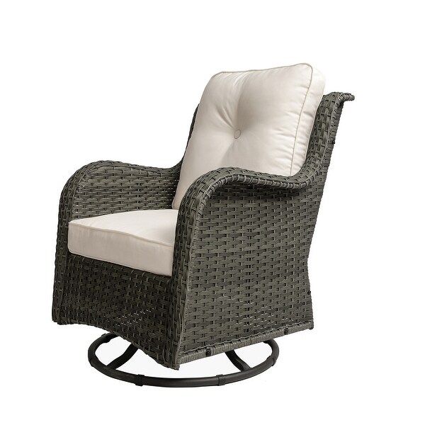 Patio Rattan Chairs Swivel Rocker