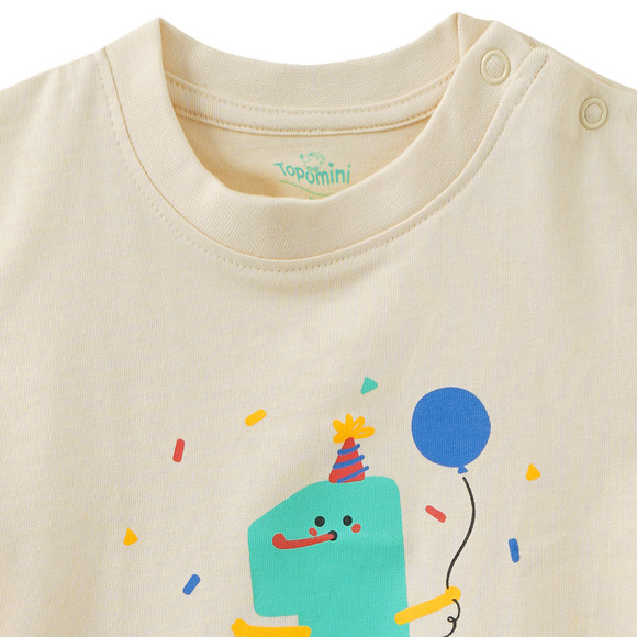 Topomini Baby T-Shirt mit Geburtstagszahl 1