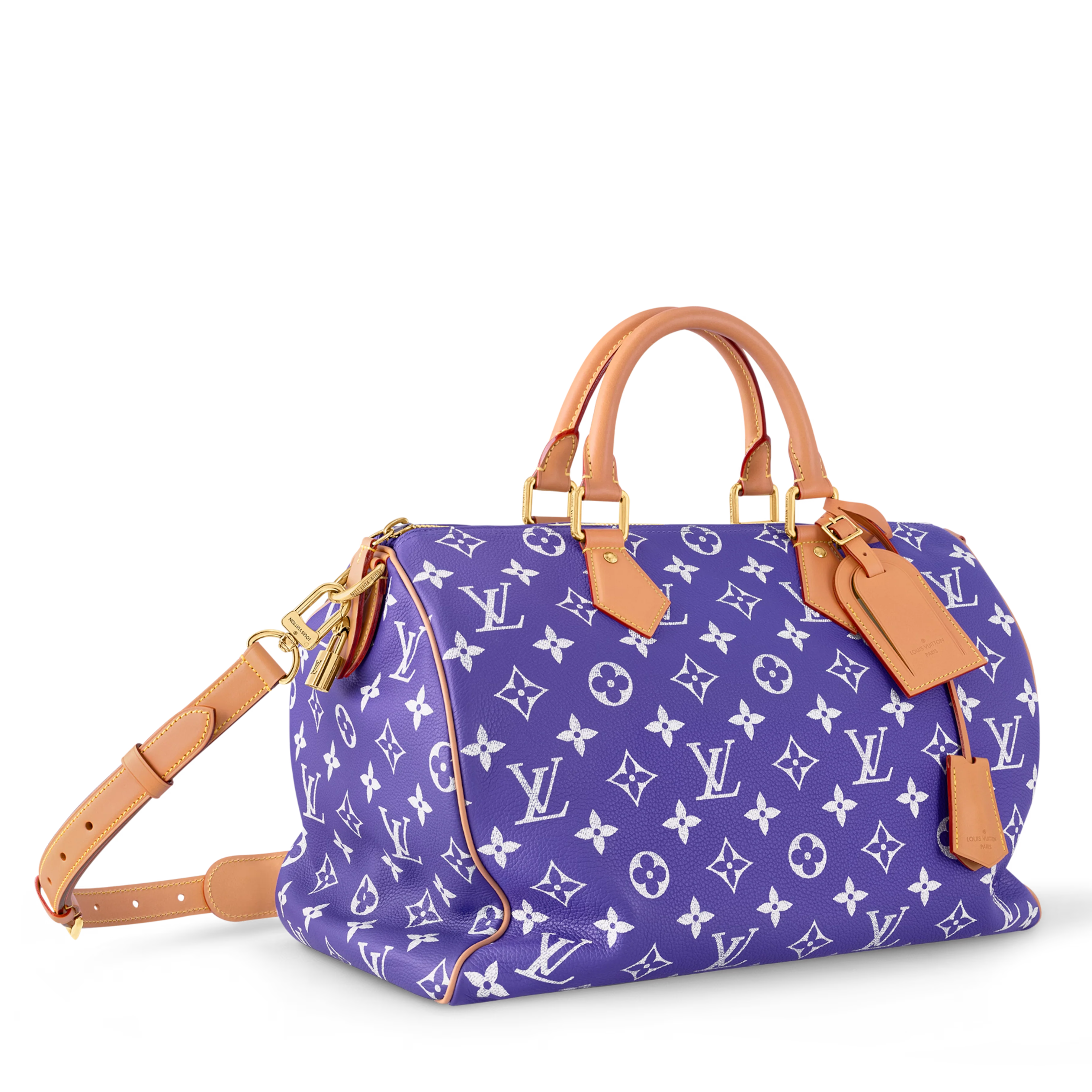 Louis Vuitton Speedy P9 Bandoulière 40 Calf Leather Handbag – Amethyst Purple