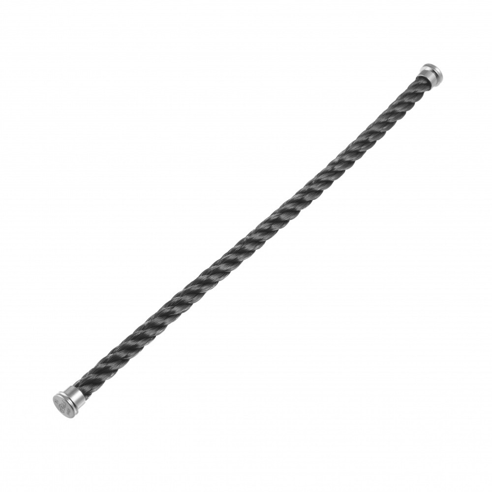 FRED Cable Lm Textile Storm Gray Size 14 Stainless Bracelet Stainless Steel 6B0239