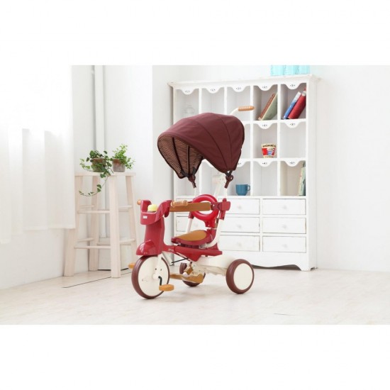 3-in-1 Foldable Tricycle with Canopy (Eternity Red)