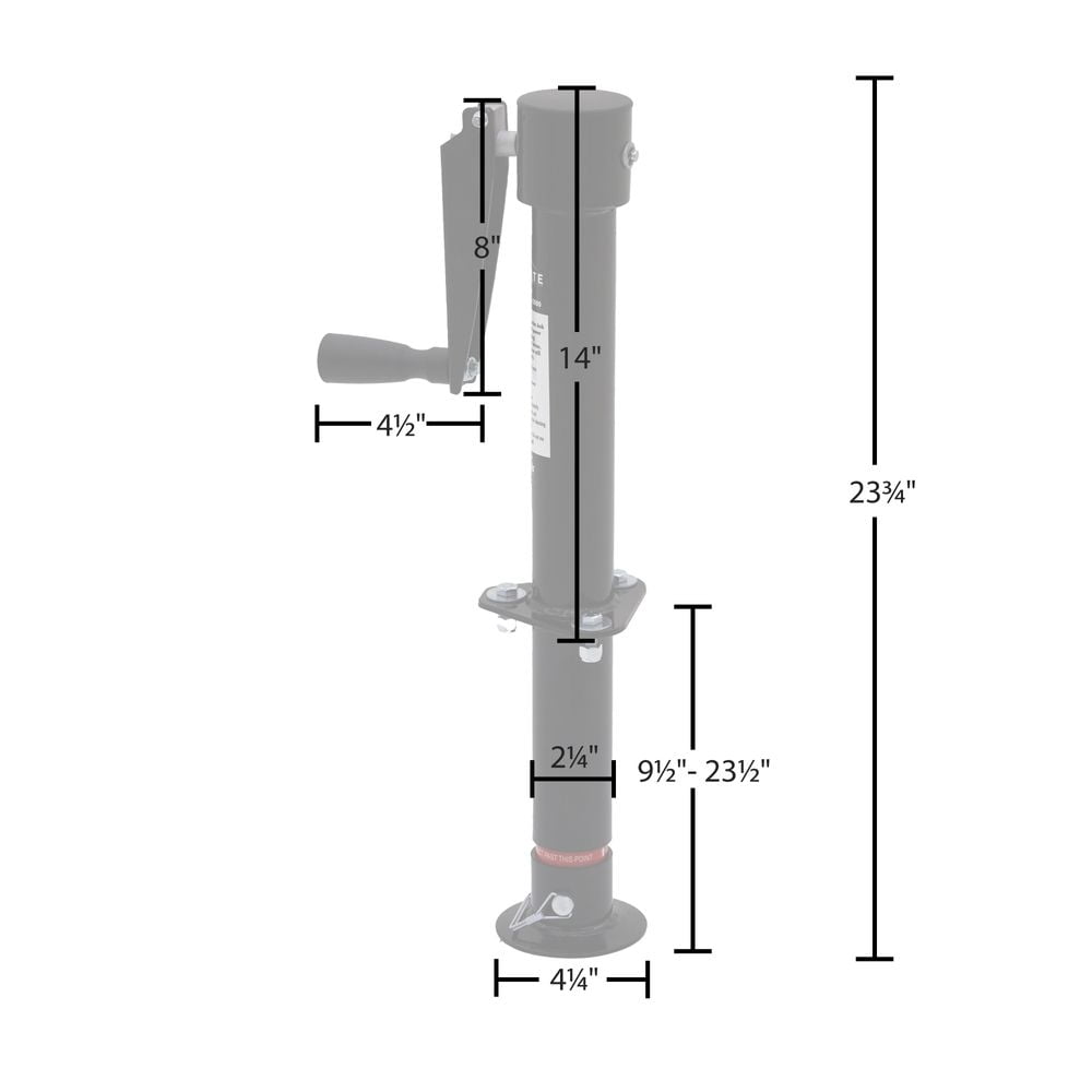 Elevate Outdoor A-Frame Trailer Jack - 2,000 lb. Capacity