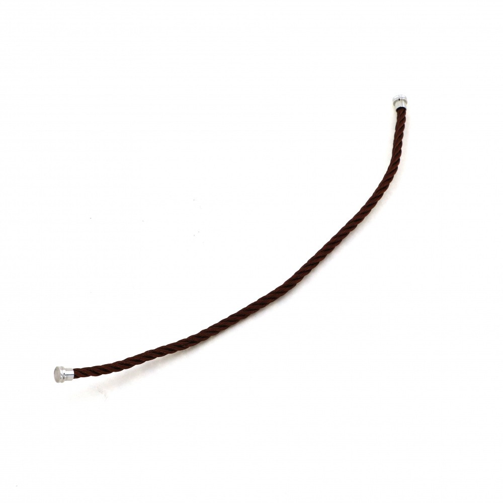 FRED Force 10 (mm) Textile Brown 15 Jewelry Parts Women Accessory 18K White Gold