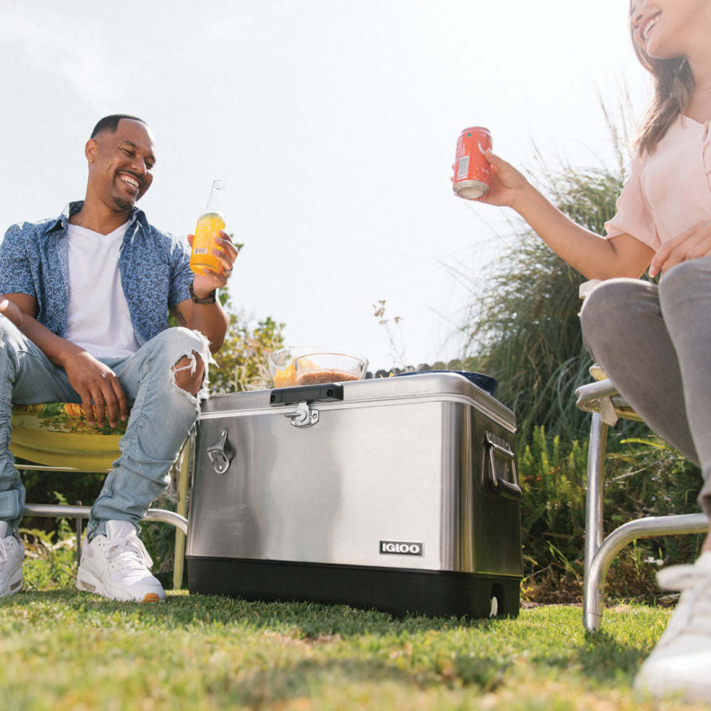 Igloo Classic Legacy 54 Hard Cooler Stainless Steel 54qt;