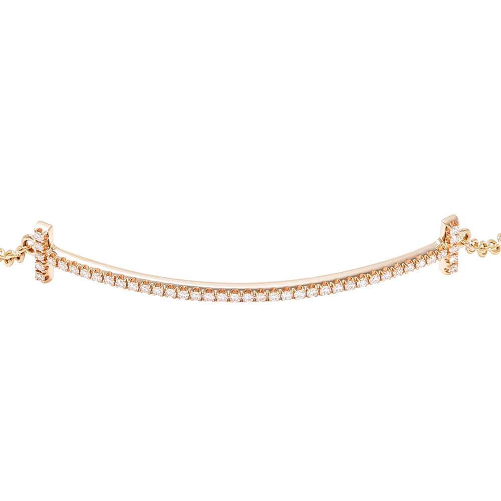 Tiffany & Co. Tiffany T Bracelet 18K Rose Gold Diamond 60150747