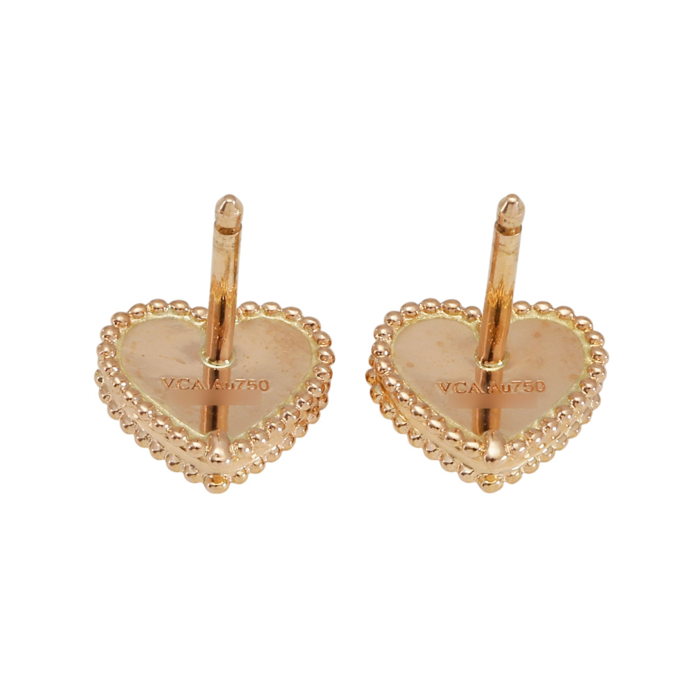 Van Cleef & Arpels Sweet Alhambra Heart Earrings 18K Rose Gold VCARN6BP00