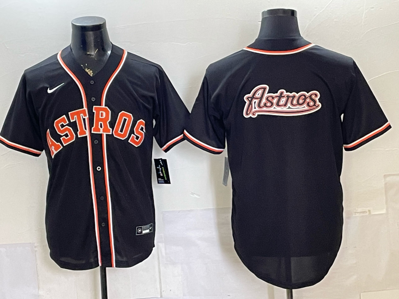 Men's Houston Astros Black Fashion Replica Out Jersey