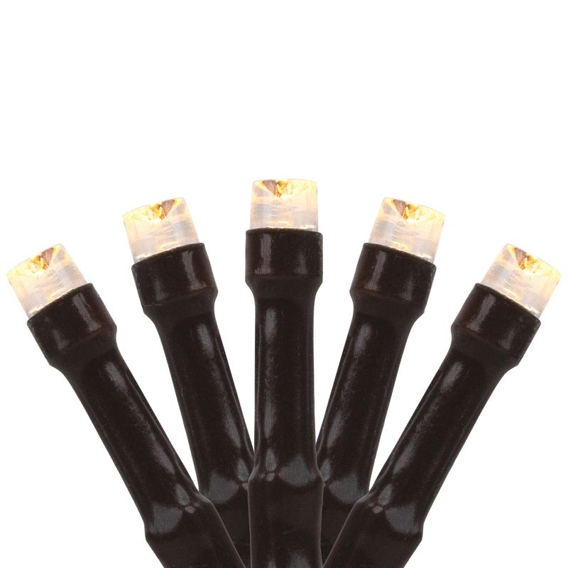 Northlight LED Wide Angle Christmas Lights - Warm White - 10' Brown Wire - 20ct