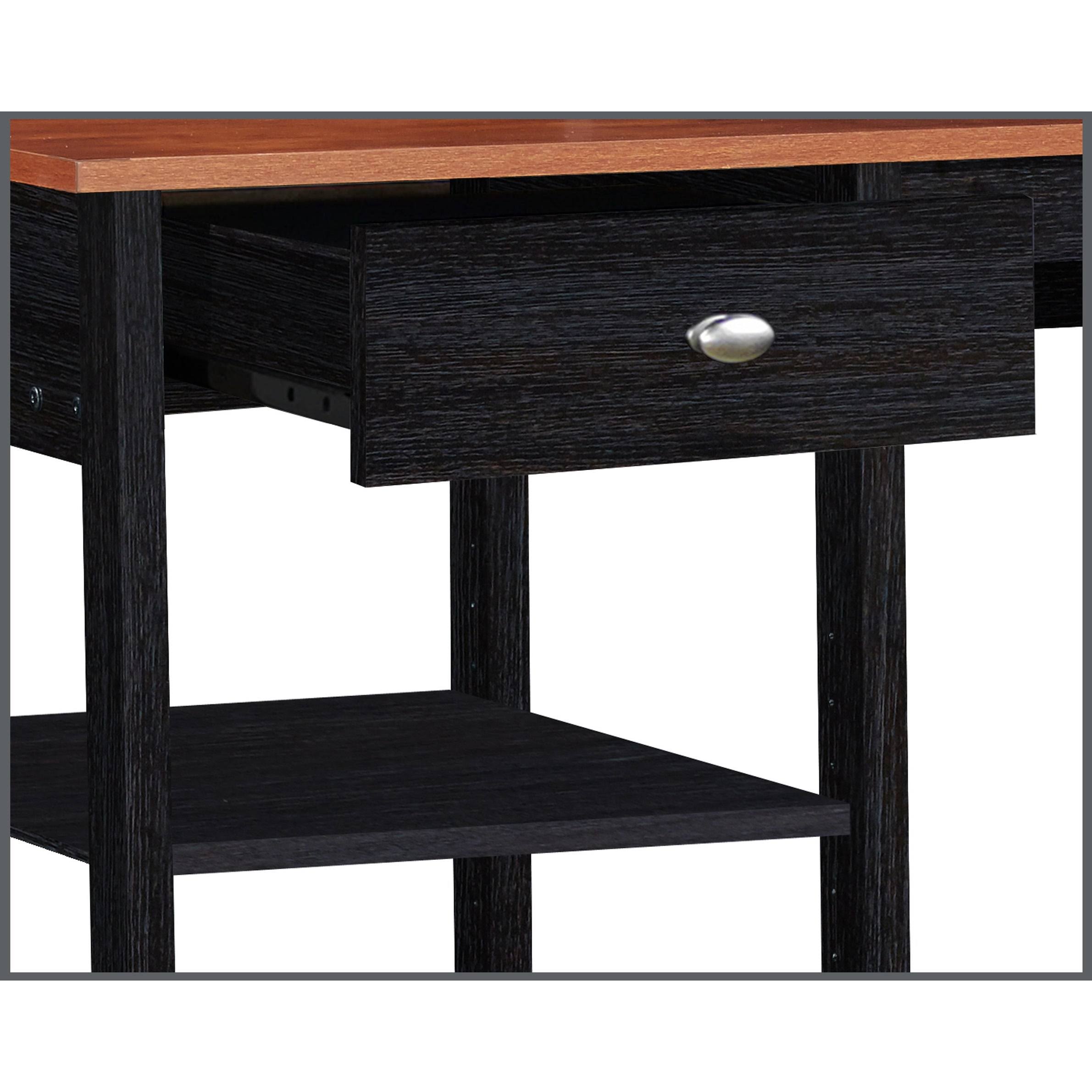 Saint Birch Finley Teak 47-inch Writing Desk with Hutch - Gray Oak