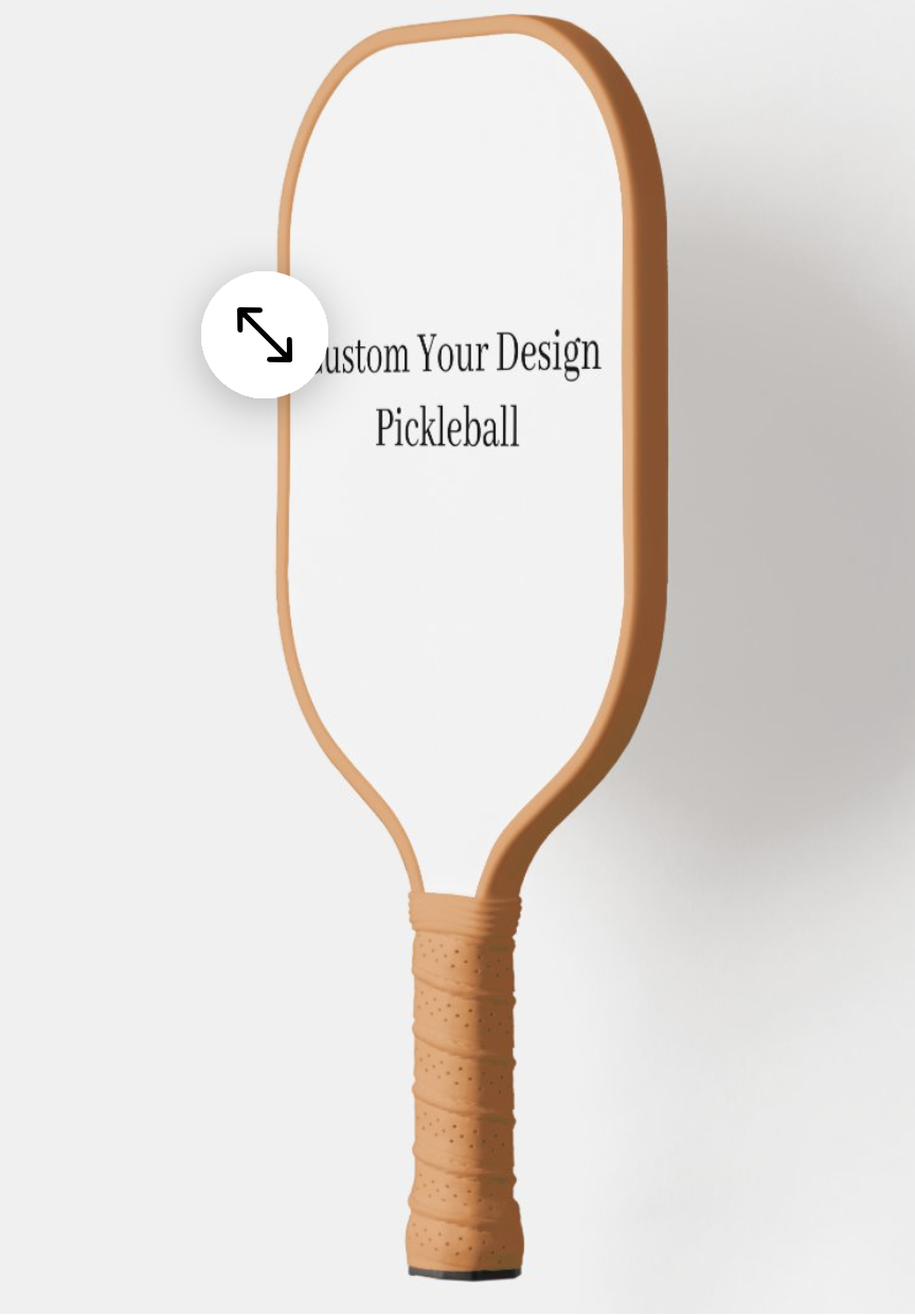 Personalized Custom Design pickleball paddle  Carbon fiber 11mm core Brown edge guard