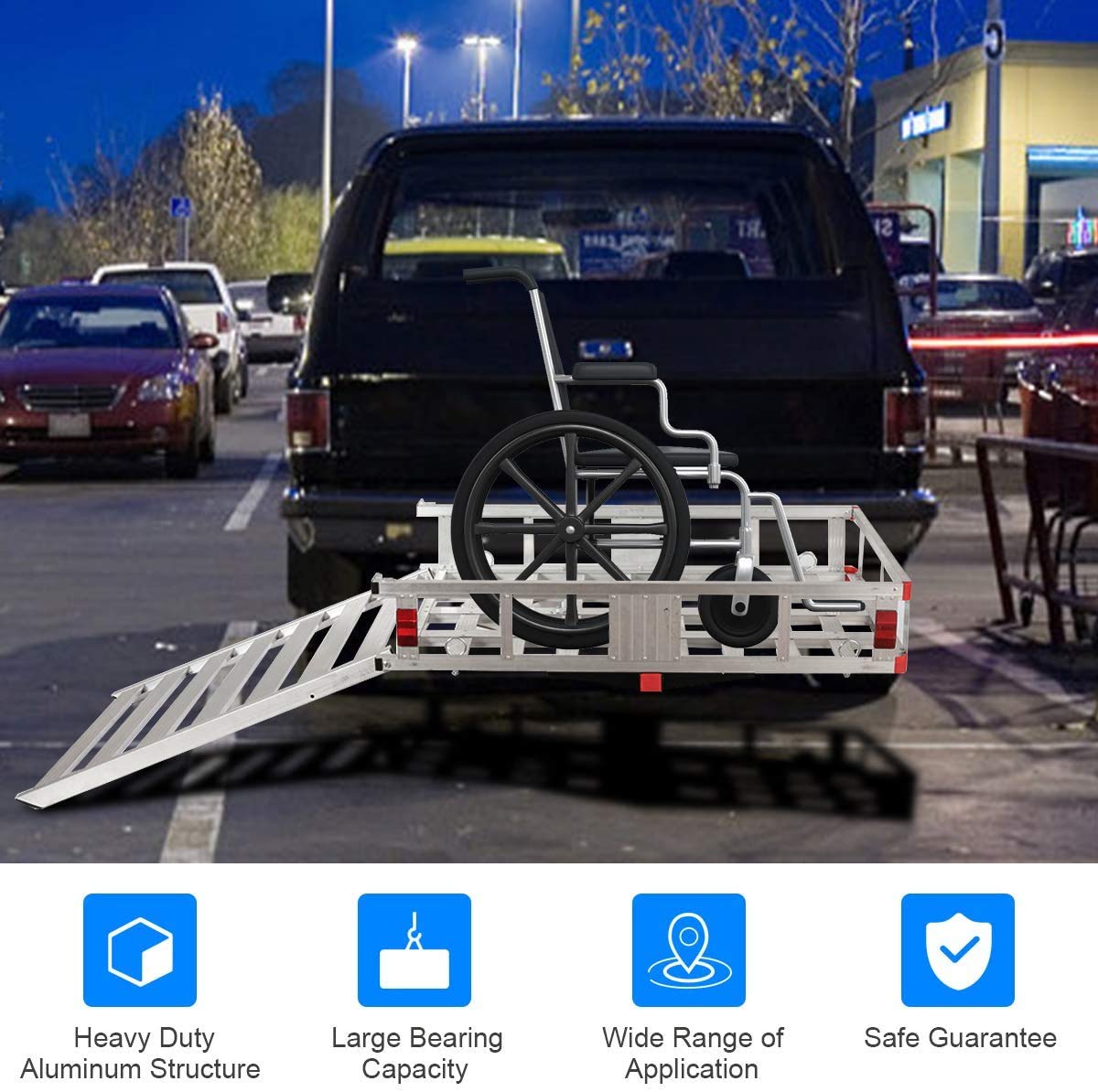 Goplus Aluminum Wheelchair Mobility Capacity