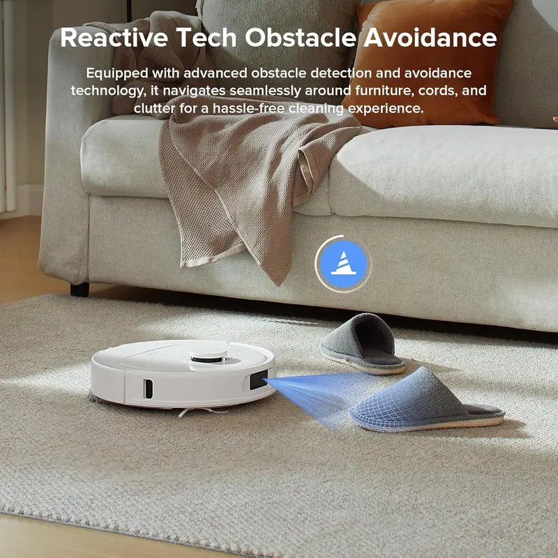 QV35A Robot Vacuum & Mop Combo – 8000Pa Suction, Smart Obstacle Avoidance, Auto Mop Washing Dock & 200RPM Spinning Mops