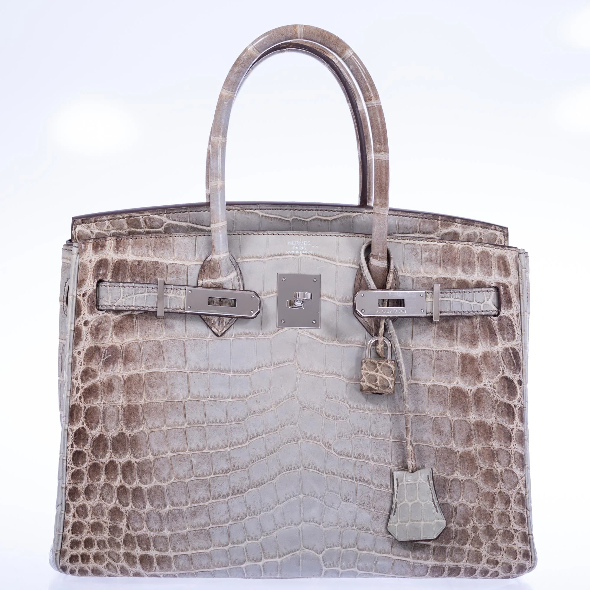 Hermès Birkin 30 Gris Cendre Himalaya Matte Niloticus Crocodile Palladium Hardware