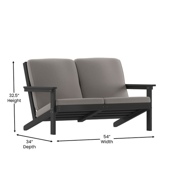 AllWeather Poly Resin Adirondack Loveseat and Cushions
