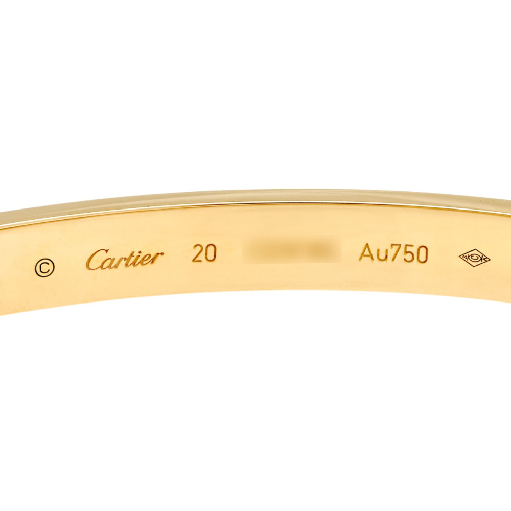 Cartier Love Classic Model Bracelet 18K Yellow Gold B6067500