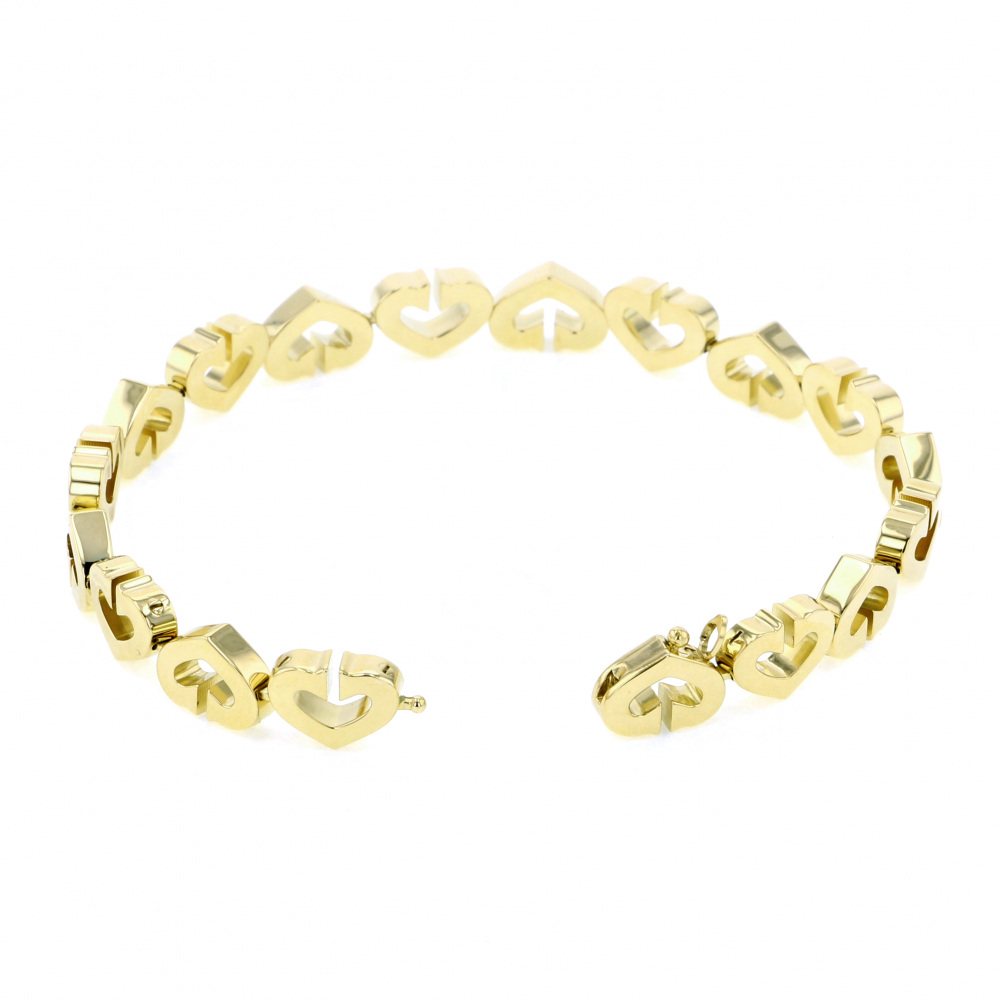 Cartier Yellow Gold C Heart Bracelet K18YG