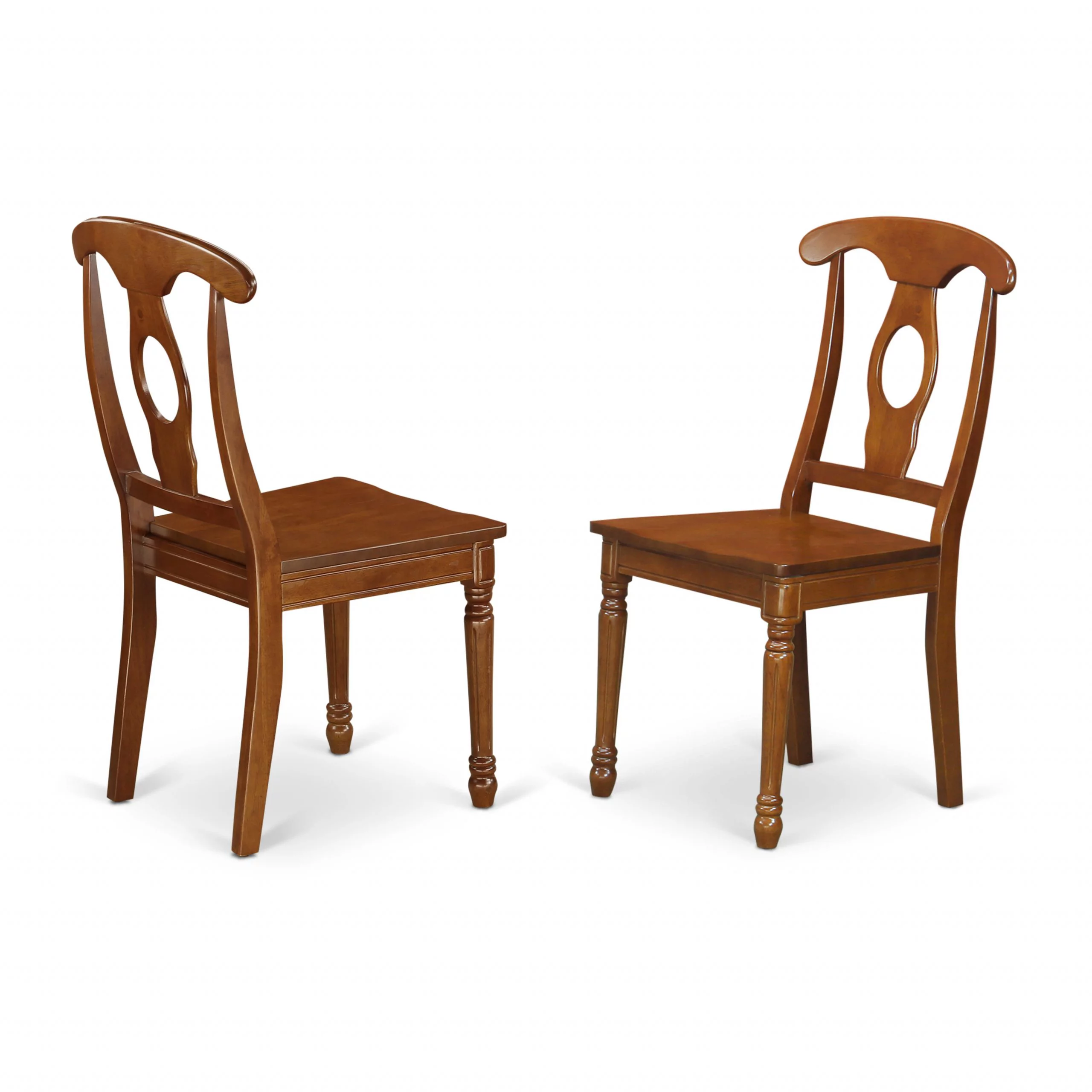 East West Furniture PONA5-SBR-W 5 Piece Dining Room Set-Oval Dining Table With Leaf and 4 Chairs