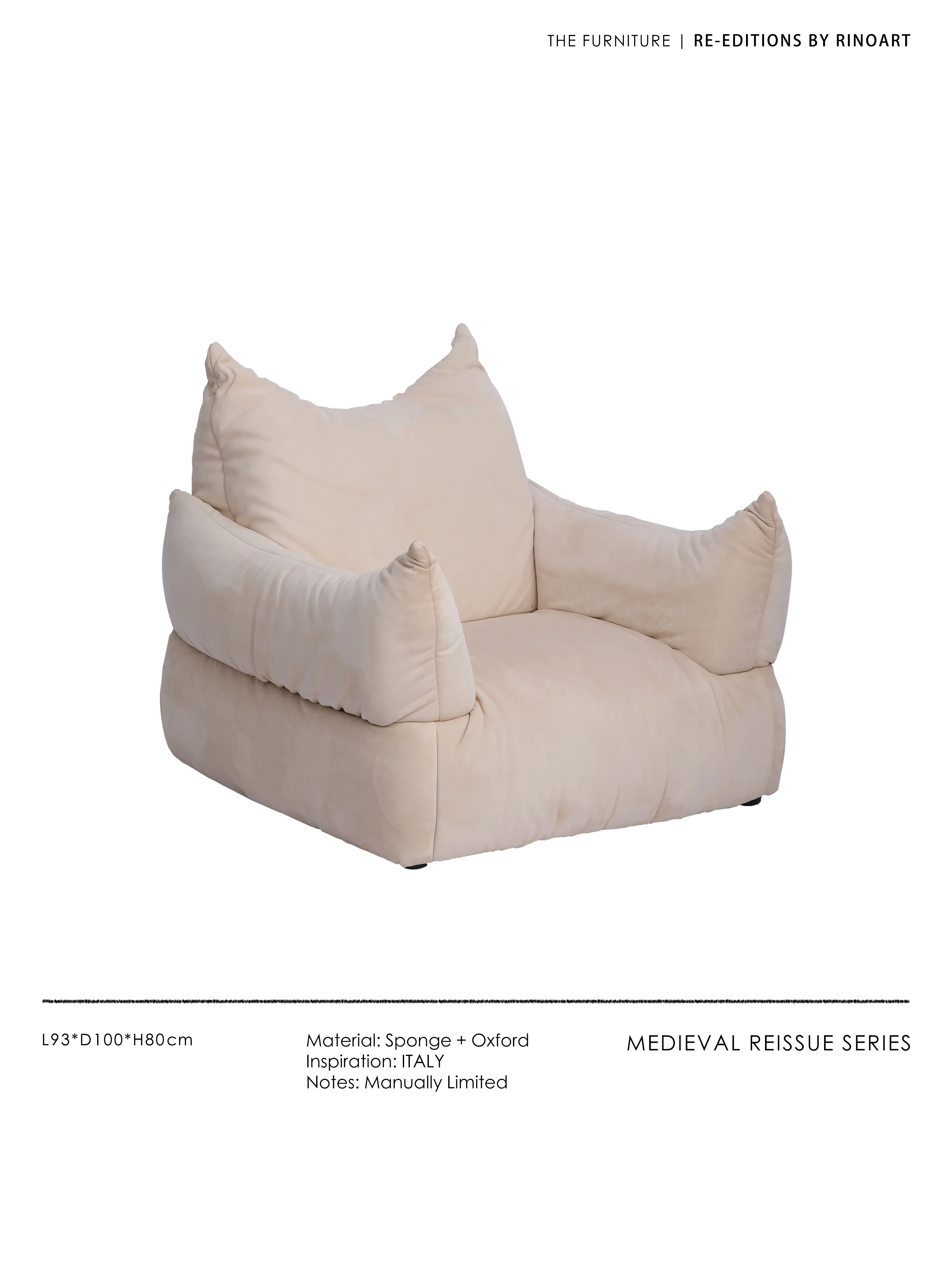 CH047 - Vintage Leather Lazy Sofa: Cream, Bedroom Armchair, Outdoor Lounge