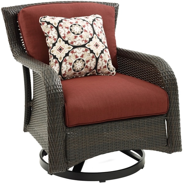 Hanover Strathmere 4Piece Lounge Set in Crimson Red