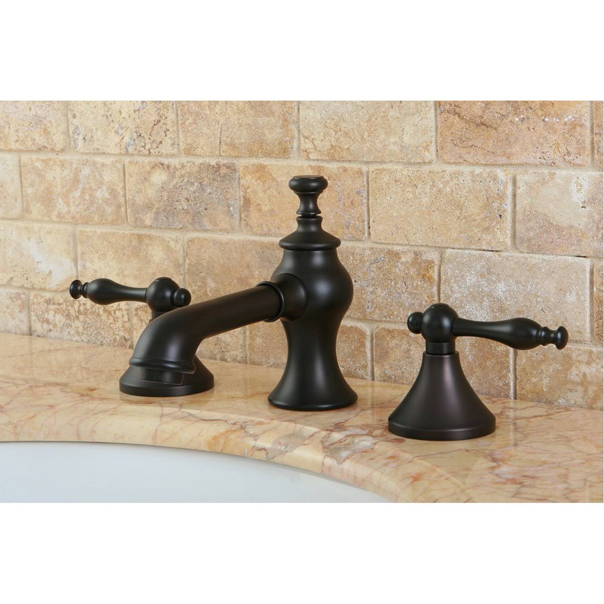 Kingston Brass Kc7061nl 8x22 Widespread Bathroom Faucet, Polished Chrome
