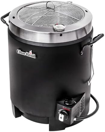 Propane Gas Stainless Steel Oil-Less Turkey Fryer, Black